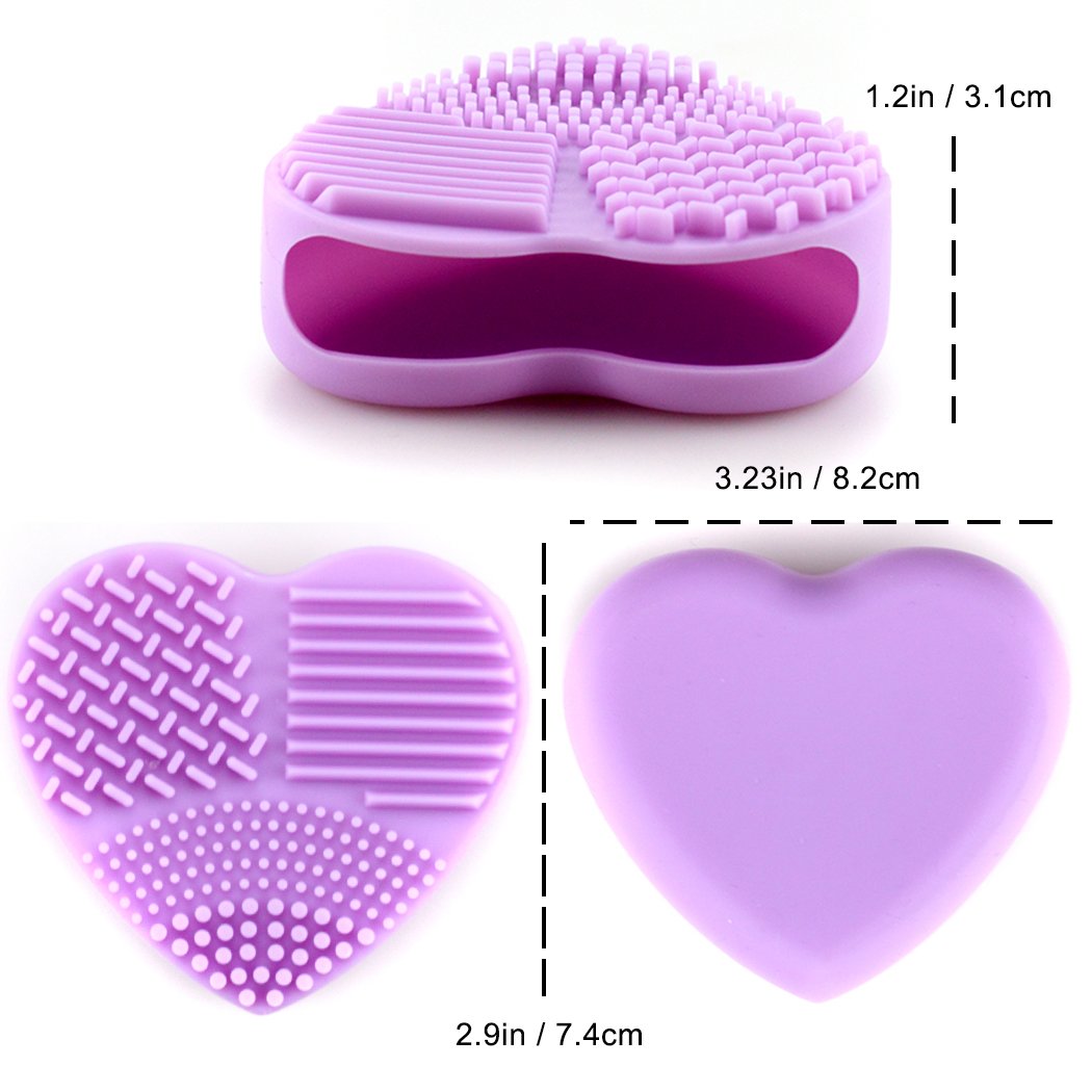 Glow Purple Professional Make-up brush set; contain 34 make up brushes, 1 makeup brushes cleaner/scrubber and 1 makeup brushes bag/makeup brush holder