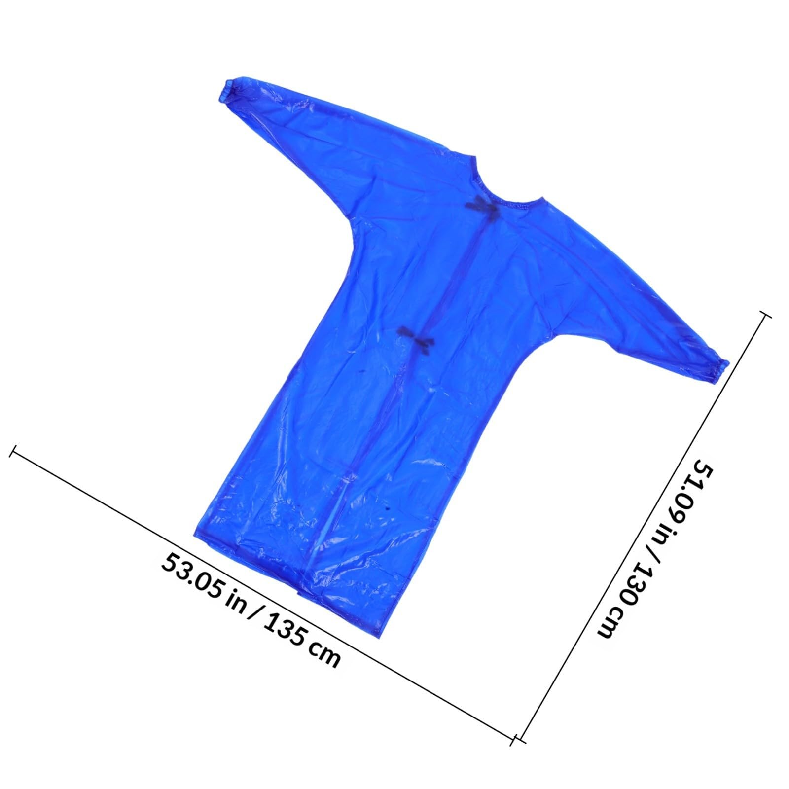 Ölbeständige Langärmelige Pvc Arbeitskleidung Unisex Schürze für Schlachthäuser und Werkstätten Transparente Blaue Arbeitsschürze in Großer Größe