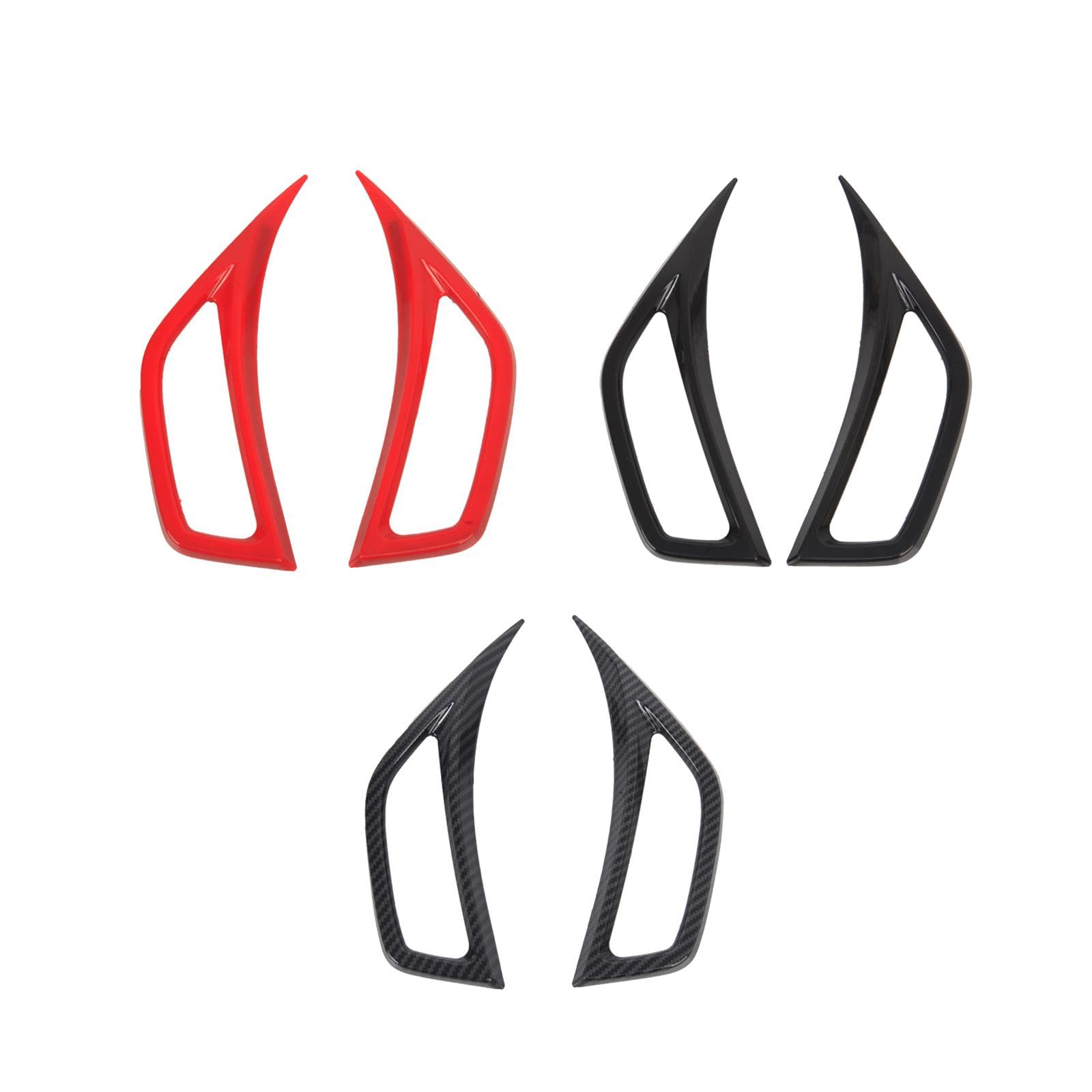 Merishopp 2Pcs Side Fender Vent Cover Trim Replacement Parts for Jeep Wrangler JL Red-image-41