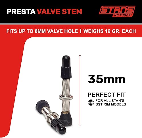 Miniatura 2 de Stans-No Tubes Presta - 35 mm Vástago de Válvula Universal (Par cardado para montaña)