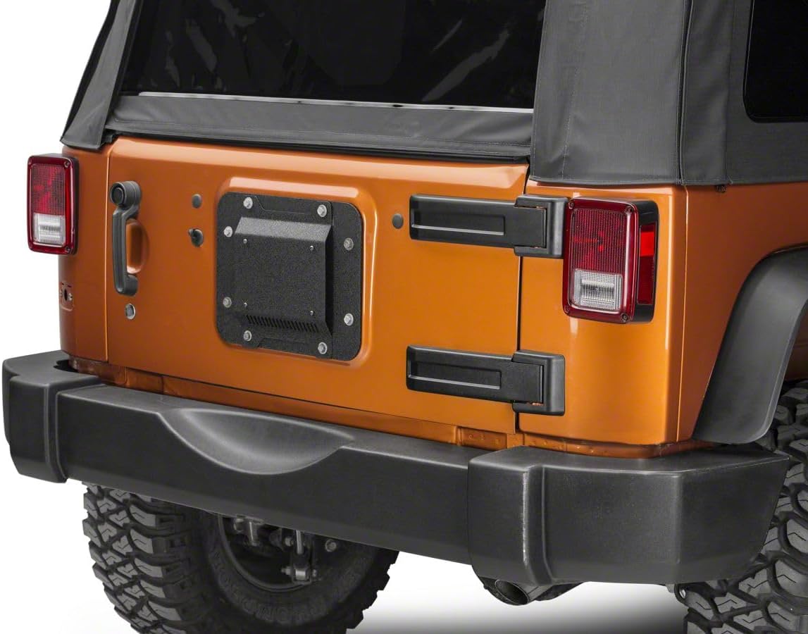 Barricade Spare Tire Delete with License Plate Mount Compatible with 07-18 Jeep Wrangler JK
