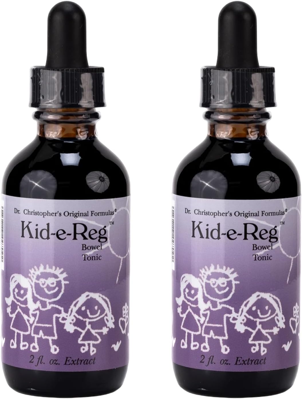 Christopher's Original Formulas Kid-e-Reg Bowel Tonic – Herbal Formula for Kids – Great Taste – 2 oz (Pack of 2)
