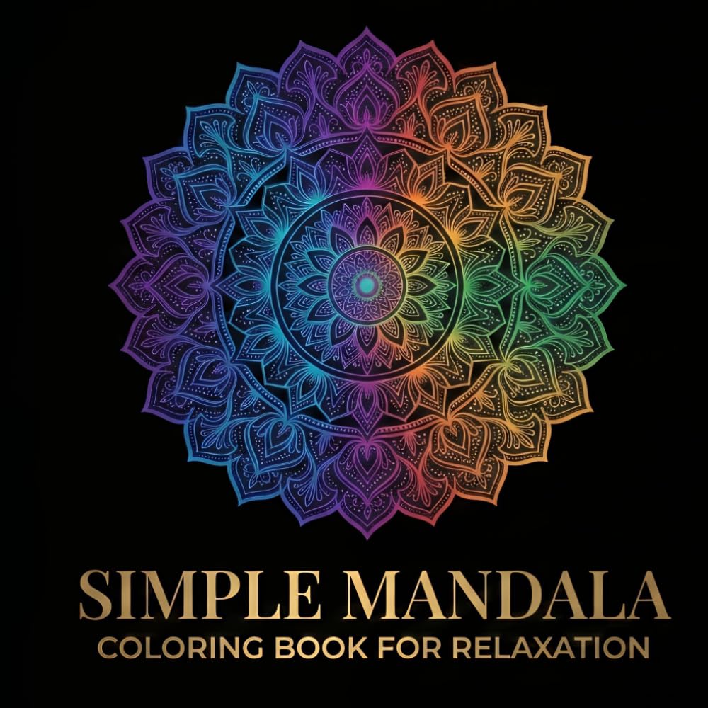 Simple Mandala Coloring Book for Relaxation