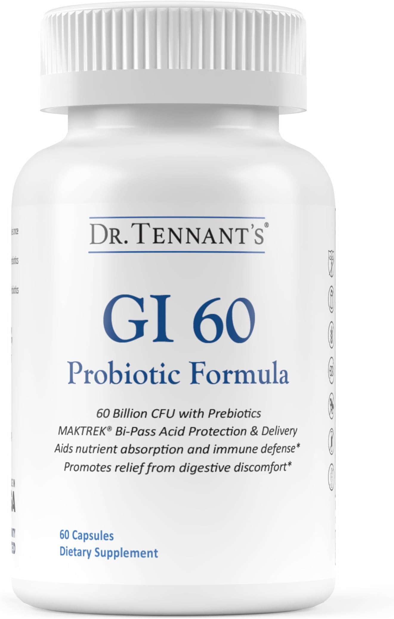 Probiotic Formula with Prebiotics | 30 Billion CFUs | Time-Release, Acid-Resistant, Vegan Capsules | Gluten-Free, Dairy-Free, No Refrigeration Needed