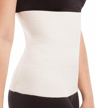ITA-MED Unisex Wool Warming Support Abdominal Binder, Natural Therapeutic Warmth w/ 80% Wool, Small