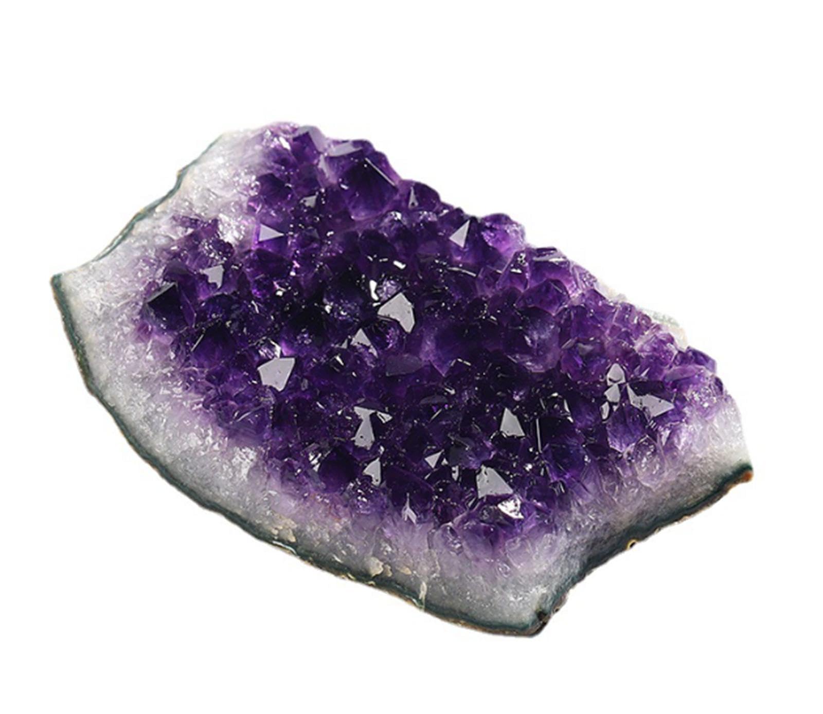 BJXKHFPIV Amethyst Crystal Geode Cluster Quartz Crystals for Home Decor, 80-100g