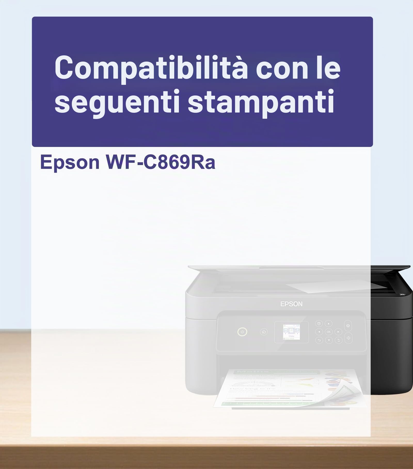T9731 T9732 T9733 T9734 Sacca inchiostro con sostituzione Epson WF-C869Ra Cartuccia di inchiostro per stampante a getto d'inchiostro Cartuccia di inchiostro completa (4 confezioni)