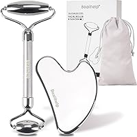 Bealihelp Stainless Steel Face Roller & Gua Sha Tool - Reduce Puffiness, Lift Wrinkles, Firm Face, Eyes & Neck Skin