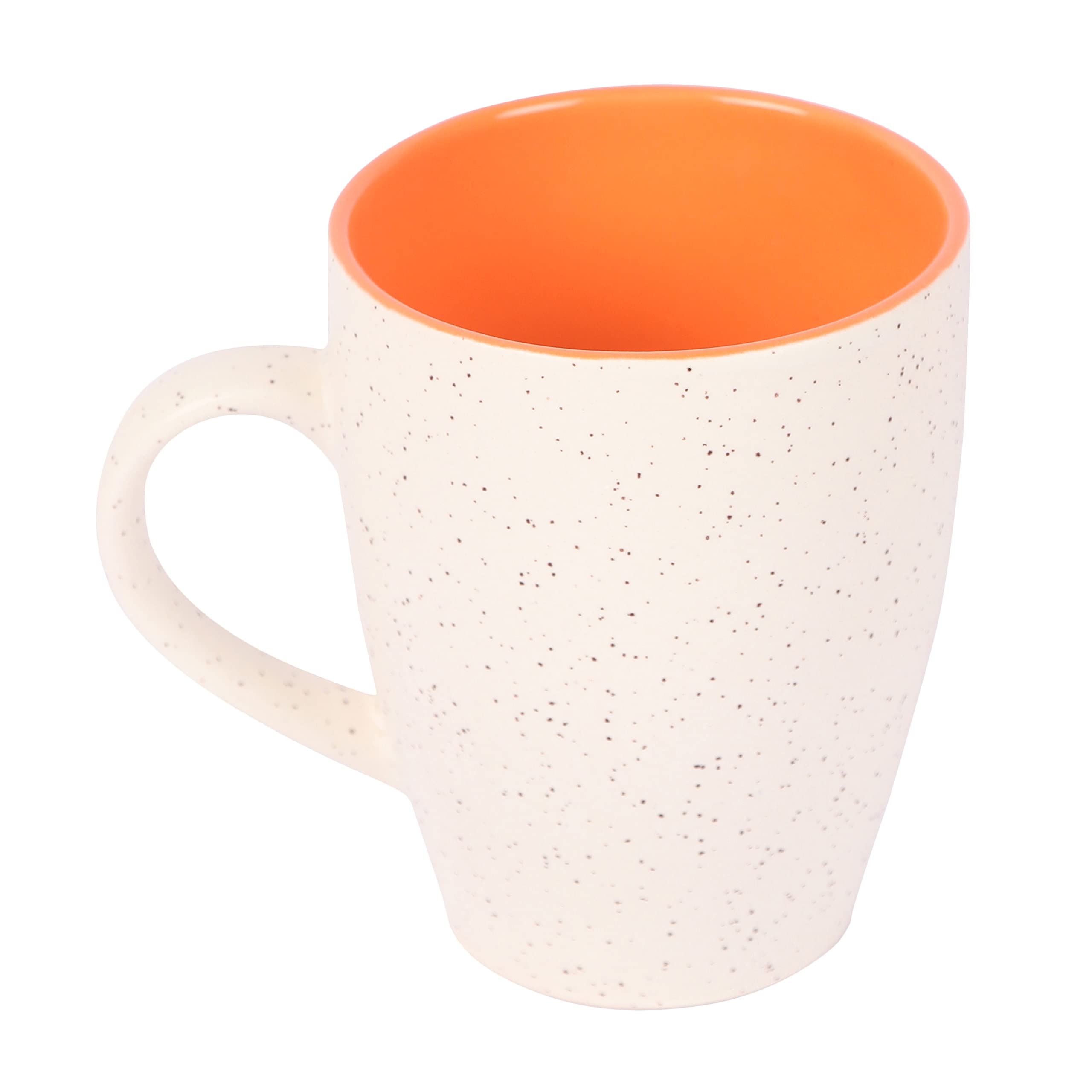 AnwaliyaJanus Series Coffee Mug - Ceramic Set of 1 (280ml) Handcrafted Design Tea Cups Set of 1 Stackable, Chip Resistant, with Handles Large Serving Coffee Cup, Circe (Inner Color May Vary)