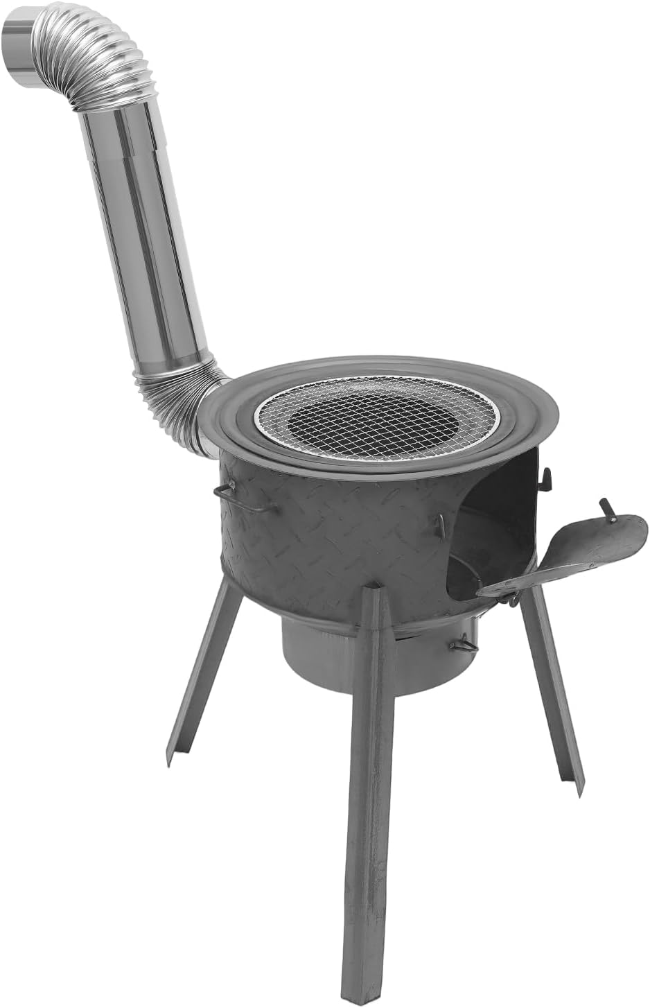 Wood Burning Stove, Camping Wood Stove, Portable Steel Tent Stove with Grill Rack & Detachable Legs, Outdoor Heating & Cooking Stove with Chimney Pipes – 16.9″ Diameter with 3 Wok Rings Wood Burning Stove, Camping Wood Stove, Portable Steel Tent Stove with Grill Rack & Detachable Legs, Outdoor Heating & Cooking Stove with Chimney Pipes – 16.9″ Diameter with 3 Wok Rings