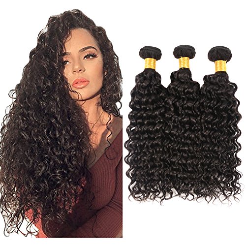 Huarisi Brazilian Virgin Hair Deep Wave 3 Bundles 24 26 28 Real Hair Extensions Long Curly Hair Mixed Length Sew In Weaves