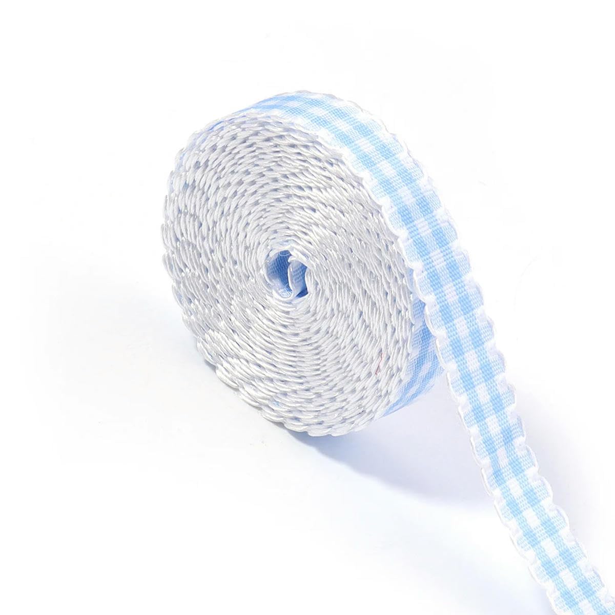 CIVIOOH 5Yards 10mm Plaid Cotton Ribbon Wedding Decoration DIY Sewing Fabric Handmade Bow Ribbons Gift Packaging