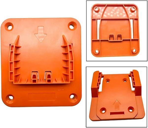 FACULX Battery Hanger For Ridgid And 18V Tools, Plastic Drill Rack Set, Space-Saving Storage For Garage And Workshop Organisation, Yellow(3 SET) - 5