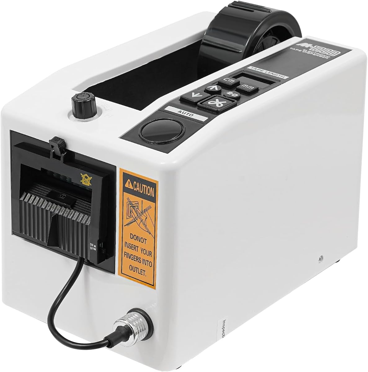 Máquina cortadora de cinta eléctrica, cortador dispensador automático de cinta para envolver/embalar, cortador automático/manual portátil para almacenes, oficinas, bricolaje y hogar