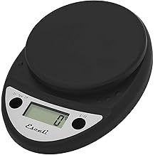 Escali Primo Digital Food Scale Multi-Functional Kitchen Scale and Baking Scale for Precise Weight Measuring and Portion Control, 8.5 x 6 x 1.5 inches, Black