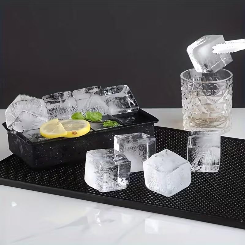 Bandeja para cubitos con tapa 6 moldes cuadrados miniatura 2