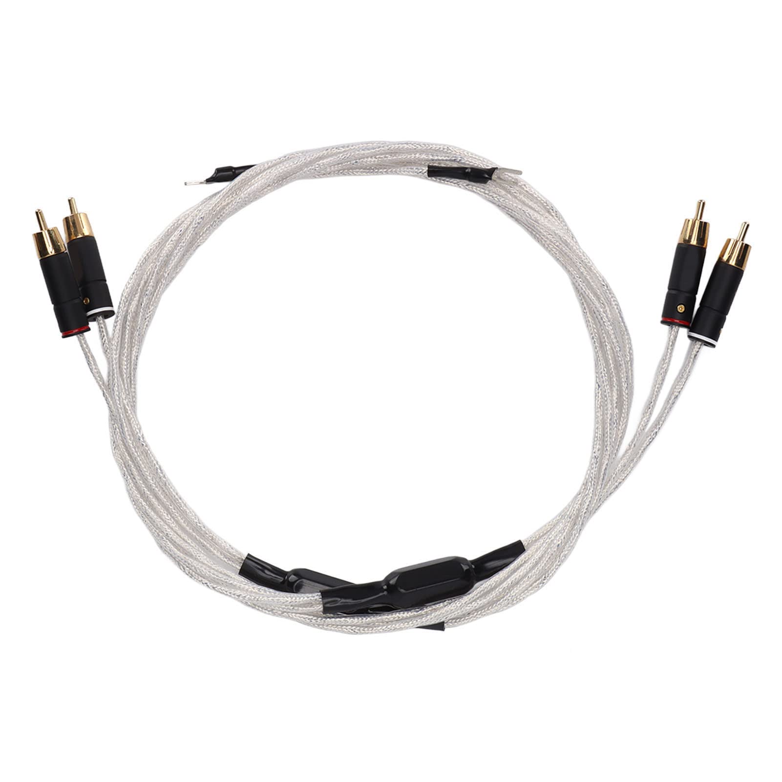 Il Cavo Audiophiles Migliora L'esperienza, Connettore Placcato in Oro di Alta qualità, Conduttore Centrale Placcato in Argento con Filo di Messa a Terra per Fonografo in Vinile
