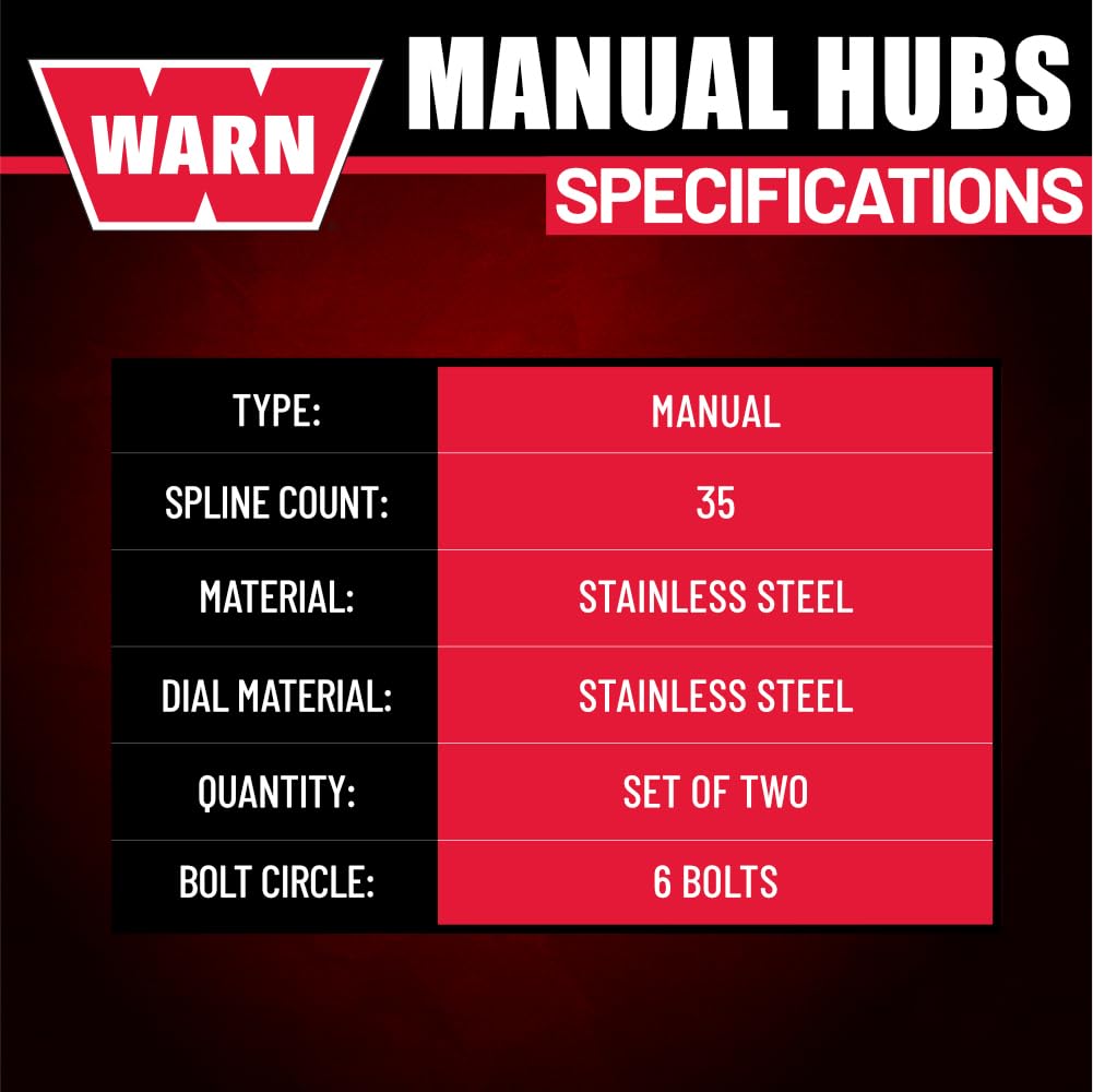 Amazon.com: WARN 108325 Premium Manual Locking Hubs for 2005–2026