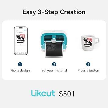 Likcut S501 Portable Vinyl Cutting Machine, Likcut Weeding Tools Set, 3pcs Weeding Kits