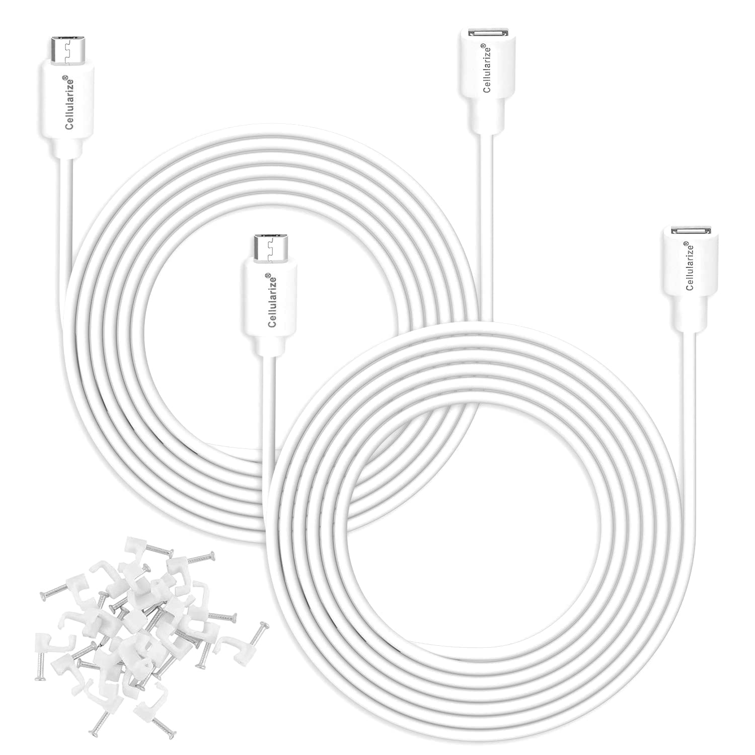 Micro USB Extension Cable, Cellularize (10FT/3M) Male to Female