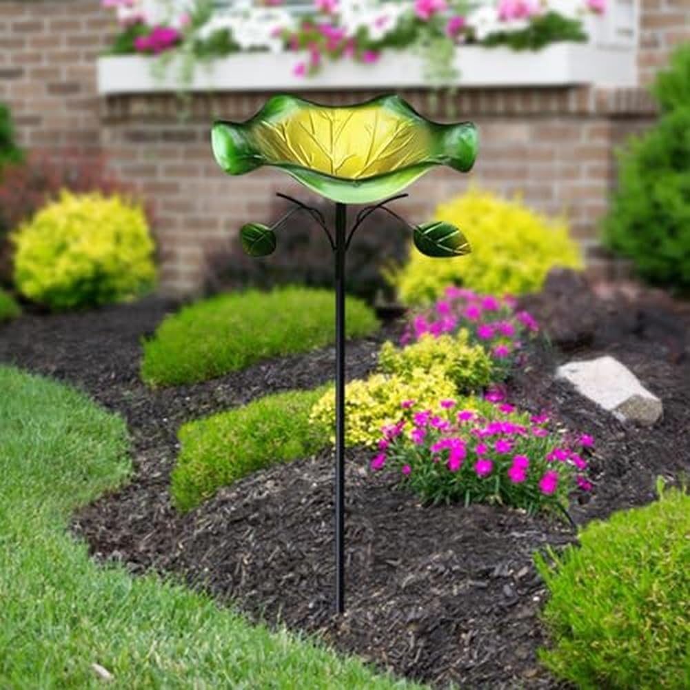 Alimentador de agua de pavo real de hierro FACAIIO decorativo verde para exterior