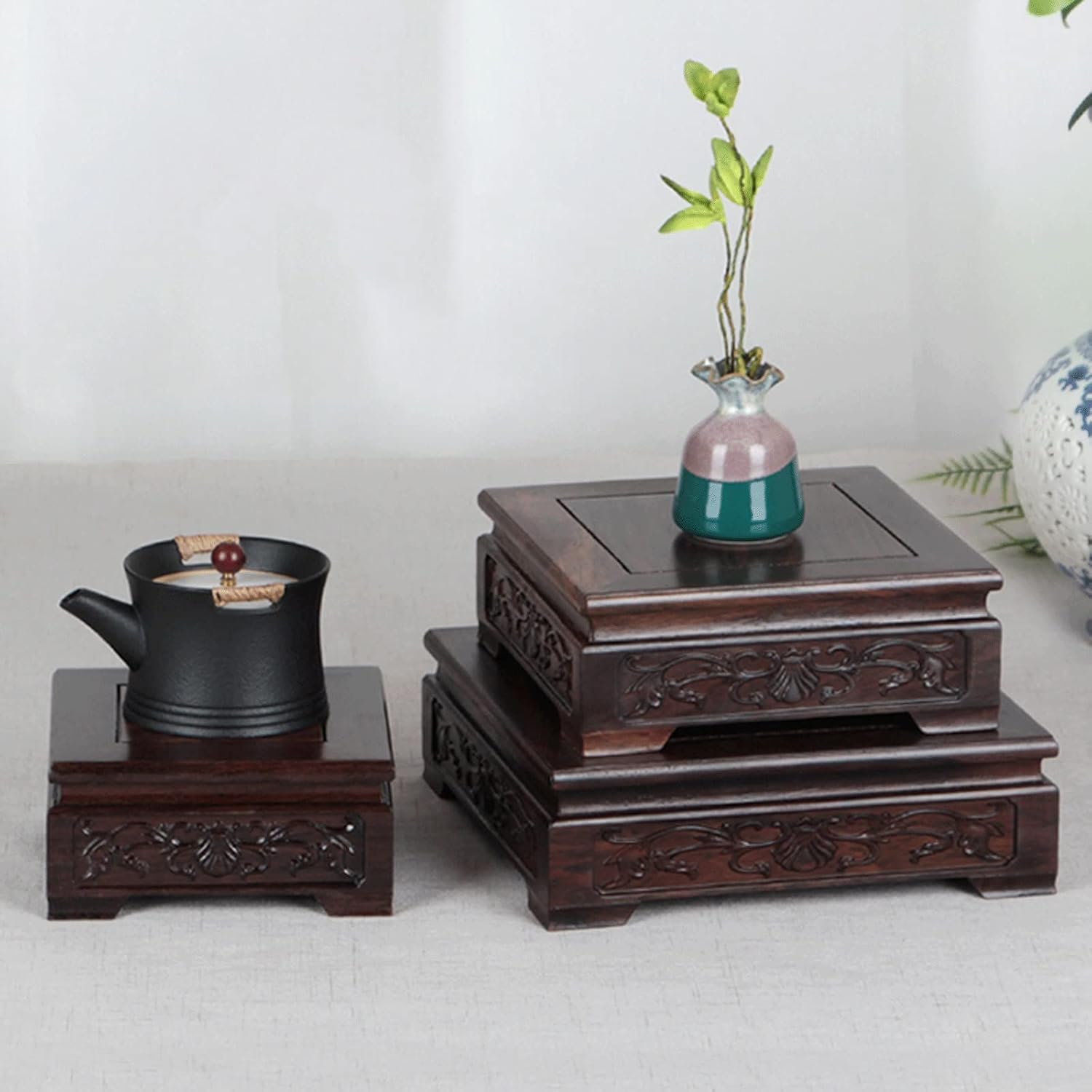 七宝花瓶 安藤七宝店製 「寿比南山福如東海」 洋間 応接間 玄関 置物