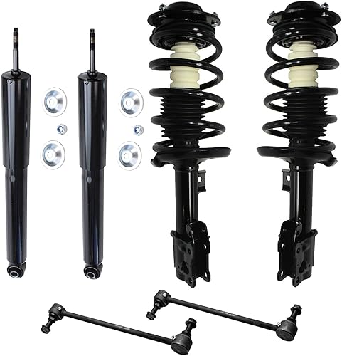 Miniatura 61 de Detroit Axle - Kit de amortiguadores de 6 puntales para Chevrolet Cruze Volt 2011-2012, puntales delanteros con resortes helicoidales barras