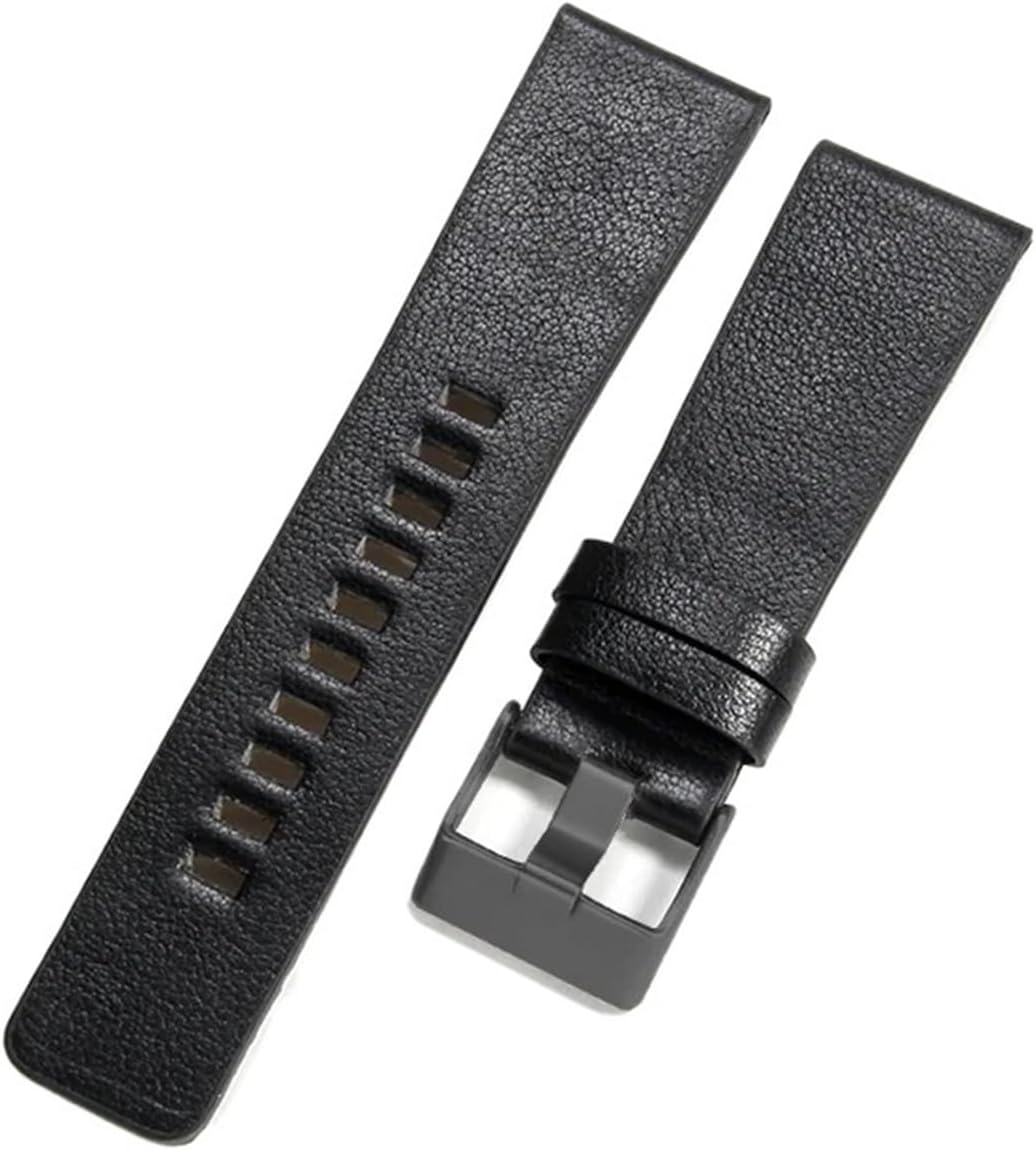 HuanJ Genuine Leather Watchbands Compatible With Diesel Dz4290 Dz7395 Dz4344 Waterproof Cowhide Watch Strap 22 24 26 28 30mm
