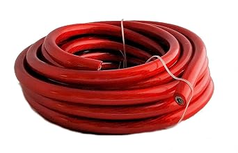 1/0 Gauge CCA Red Power Wire - 15ft Battery Cable for Car Audio, Speaker, Amp, RV, Trailer