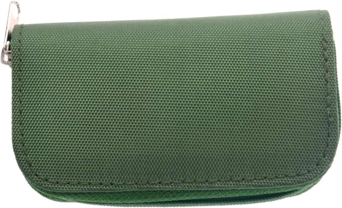 Portable 22 Slot Memory Card Holder Case with Nylon Zipper Pouch