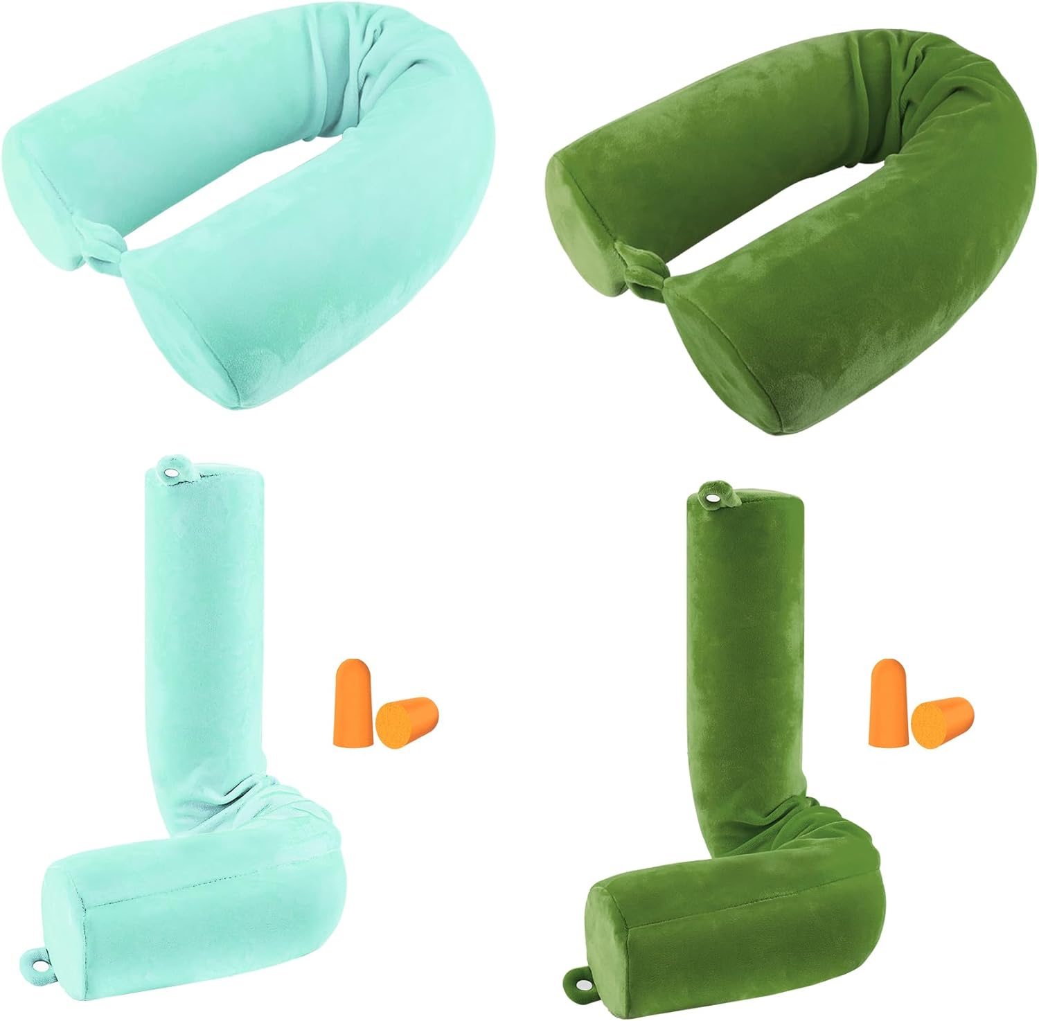 Lot de 2 oreillers de voyage en mousse à mémoire de forme réglable pour avion, train, bus ou à la maison – Oreiller pliable pour douleurs au menton, aux épaules, soutien lombaire et jambes (2 pièces Lot de 2 oreillers de voyage en mousse à mémoire de forme réglable pour avion, train, bus ou à la maison – Oreiller pliable pour douleurs au menton, aux épaules, soutien lombaire et jambes (2 pièces