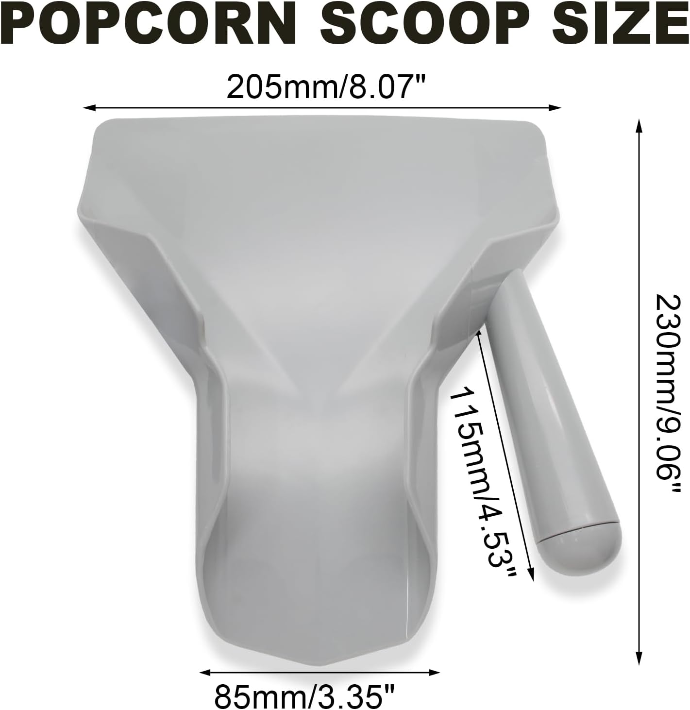 Biaungdo Polycarbonate French Fry Popcorn Scoop, Right Handle image 3