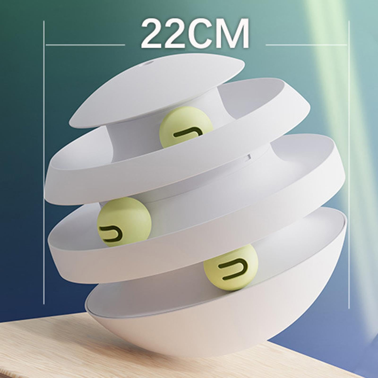 Circuit de Balles Interactif pour Chat, Jouet D'intérieur pour l'exercice Physique, Gris