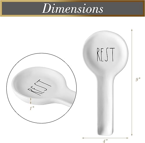 Miniatura 7 de Soporte de cuchara de cerámica para estufa, soporte de cuchara de granja para mostrador, soporte para cuchara de café, soporte para cucharón,
