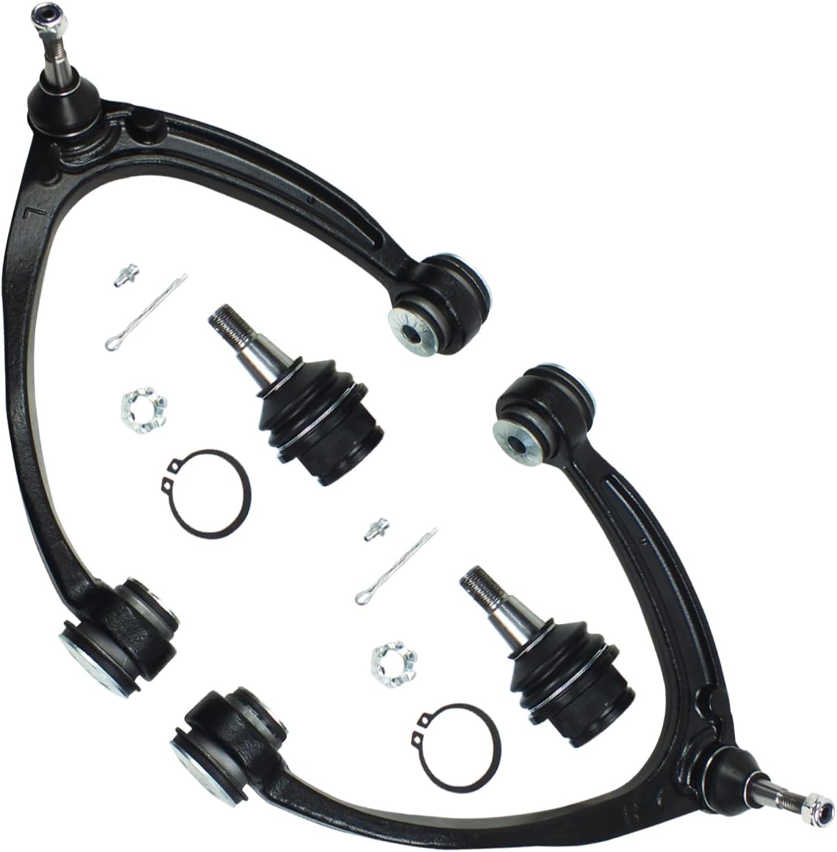 4 PCS Front Upper Control Arms with Ball Joint Suspension Kit for 2007-2014 Cadillac Escalade ESV EXT for Chevy Tahoe Suburban Avalanche Silverado 1500 for GMC Sierra 1500 Yukon XL K80669 K80670