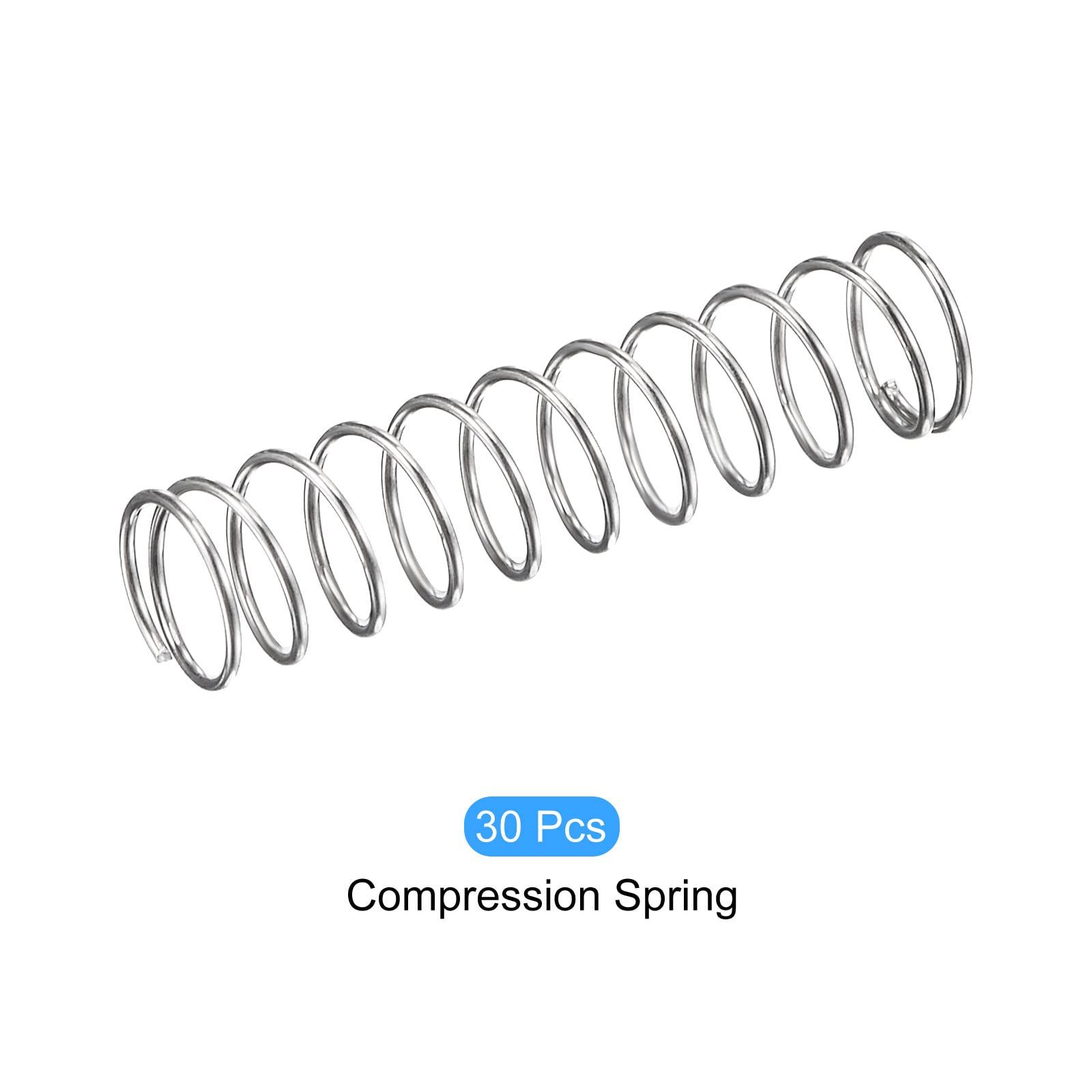 METALLIXITY Compression Springs (0.4x5mm OD,25mm Free Length) 30Pcs, 304 Stainless Steel Extension Spring - for Shop Home Repairs, DIY Projects, Silver Tone — Amazon image 6