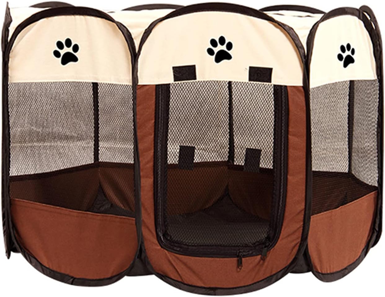 Pet Playpen Large Folding Dog Playground Exercise Kennel Tent with Ventilated Mesh Pets for Puppies Dogs Cats Rabbits Indoor Outdoor Using