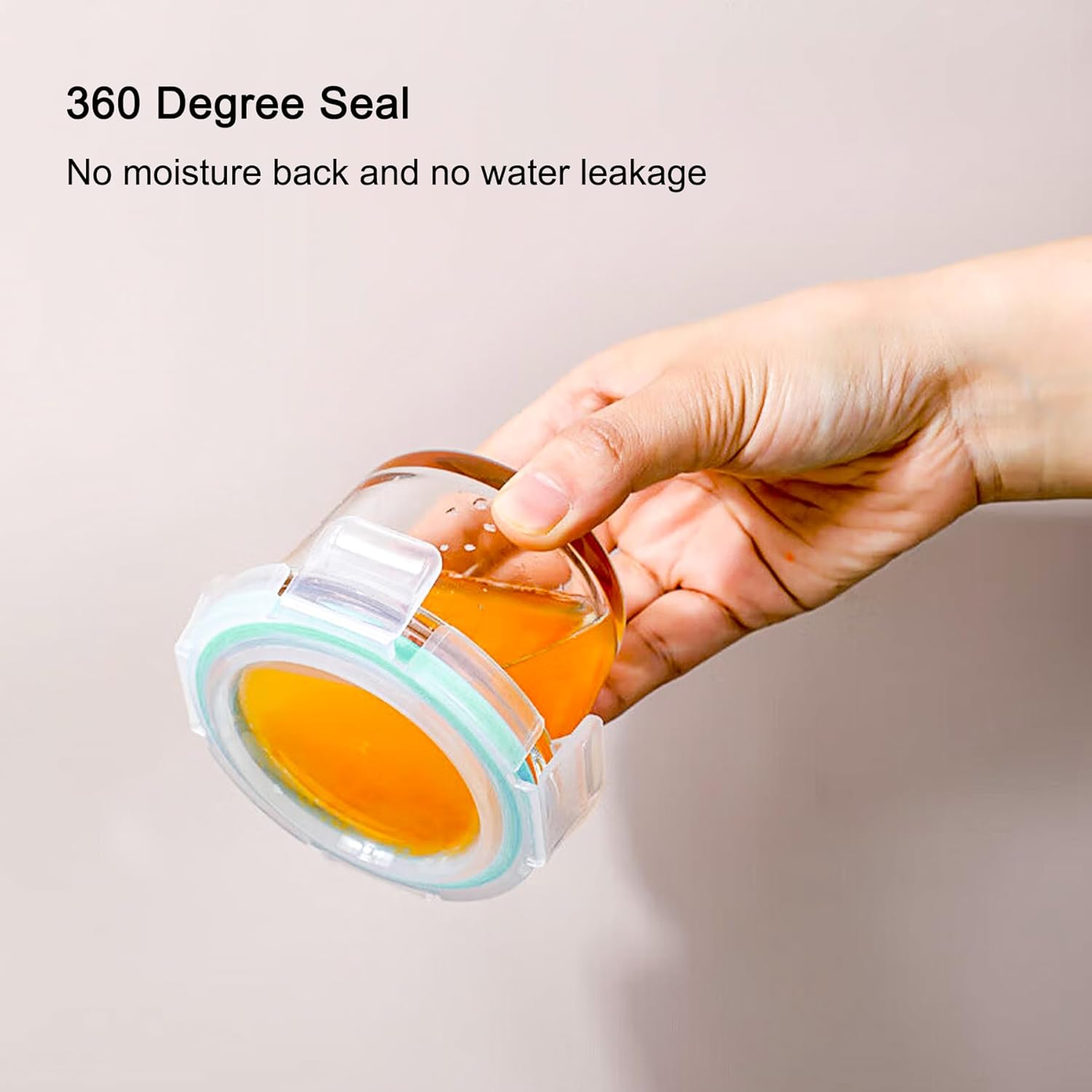 Mini Glass Food Storage Containers - 12 Pack 5 oz Small Glass Jars with Locking Lids - Airtight Food Containers - Freezer, Microwave, Dishwasher Safe