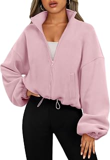 AUTOMET Womens Zip Up Hoodies Oversized Sweatshirts Fleece Jackets Long Sleeve Crop Sherpa Fall Outfits 2023