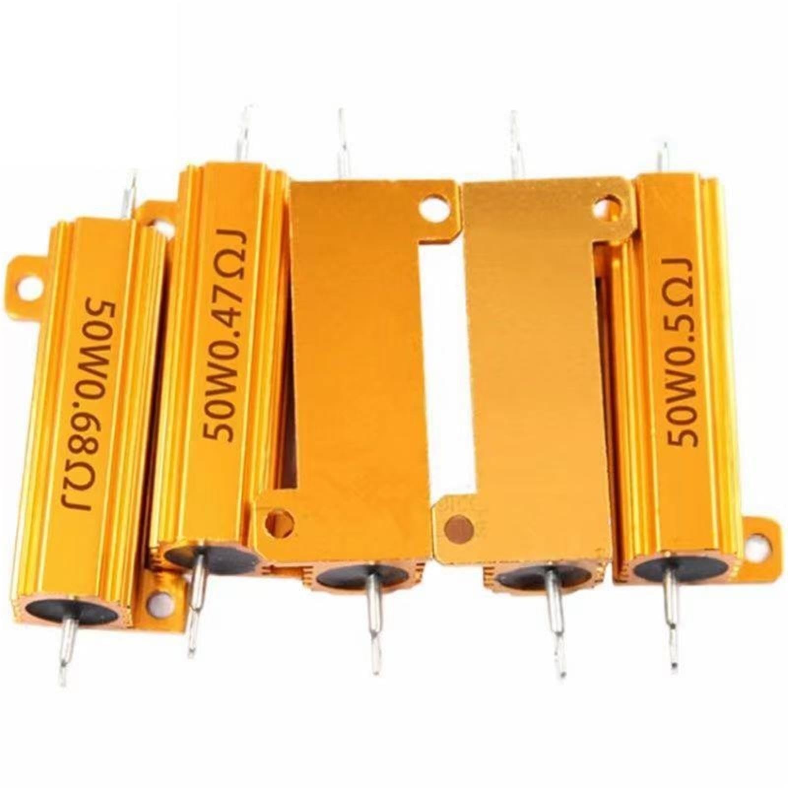 Lot de 50 résistances bobinées en aluminium RX24 50 W
