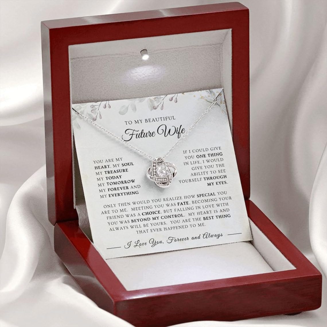 To My Future Wife Necklace, Fiance Necklace, Fiance Gift, Fiance Birthday Gift, Engagement Gifts, Bride To Be Gift, Fiance Gift For Her, Engagement Necklace, Wife Gift, Necklace for Girlfriend