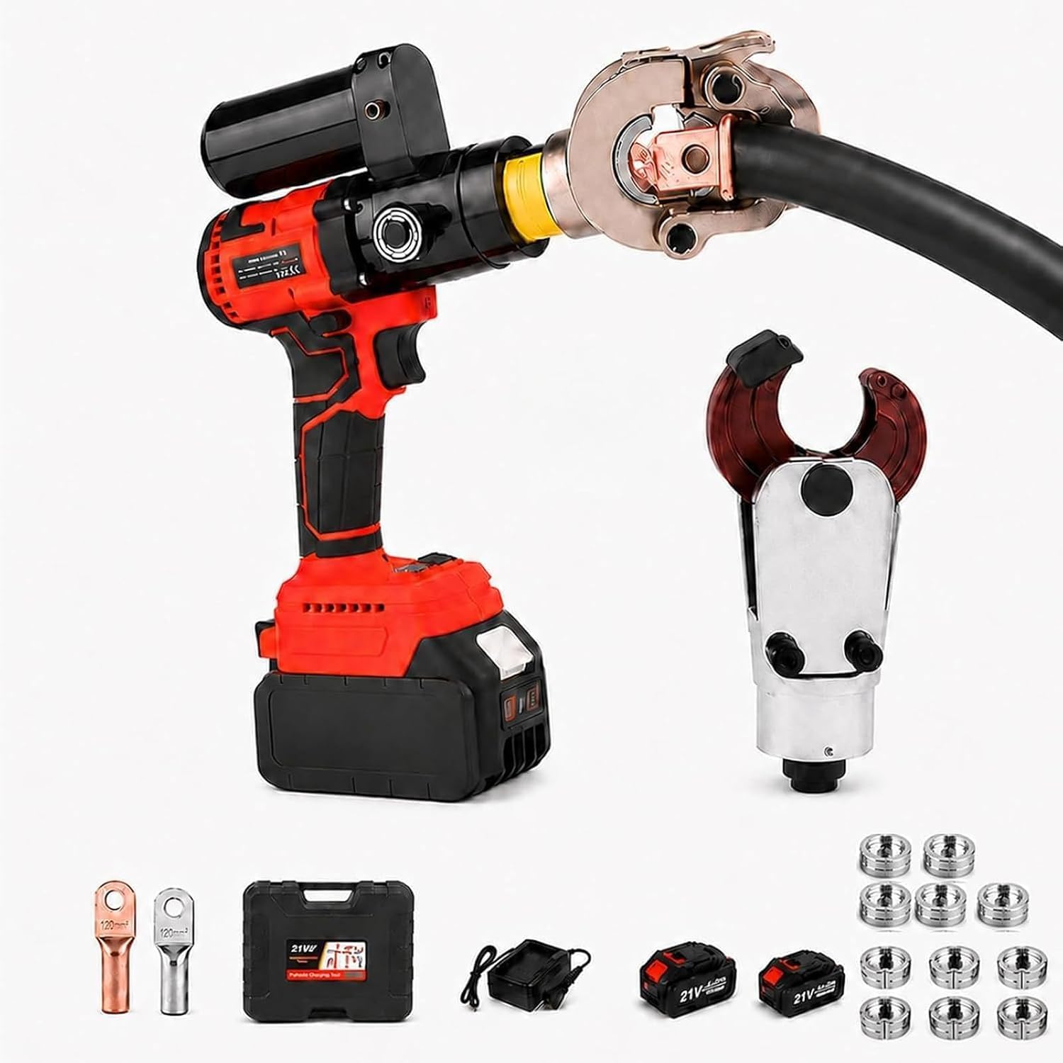 Praska Hydrauliczna 7 T & Obcinak, 70 MPa, Skok 17 mm