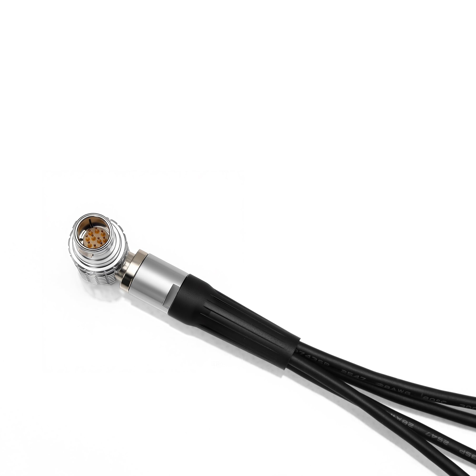 Audio-Eingangskabel, 10-poliger Stecker auf 4 XLR, für Atomos Shogun Inferno Monitor-Recorder (rechtwinkliges Kabel)