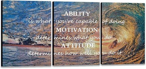 Miniatura 8 de UNBRUVO Decoración motivacional de pared de oficina, lienzo de ajetreo, póster inspirador, cita de empresario, pinturas en lienzo enmarcadas de