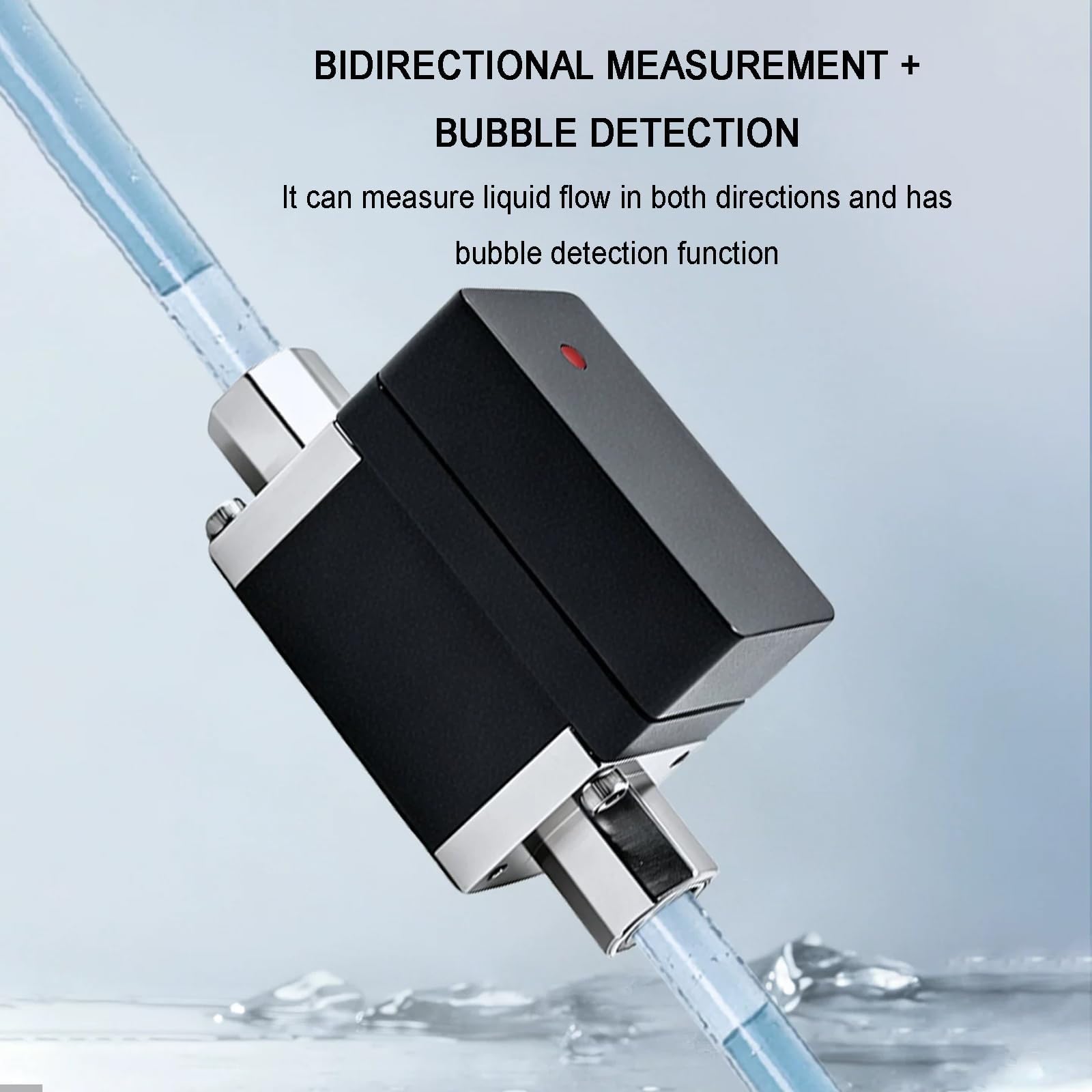 Medidor de flujo de líquido, sensor de flujo de líquido recto