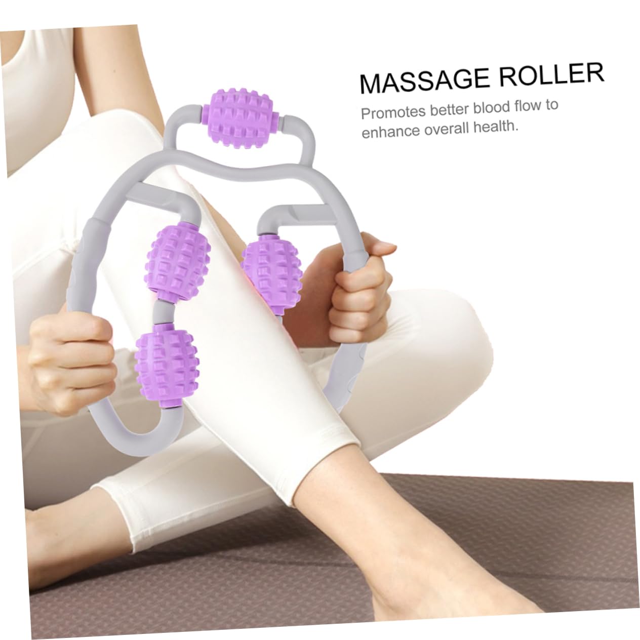 Rullo Massaggiatore per Gambe, Massaggiatore Manuale in Abs, 2 Pezzi, per Uso Domestico, Aiuta a Rilassare i Muscoli e Favorire la Circolazione