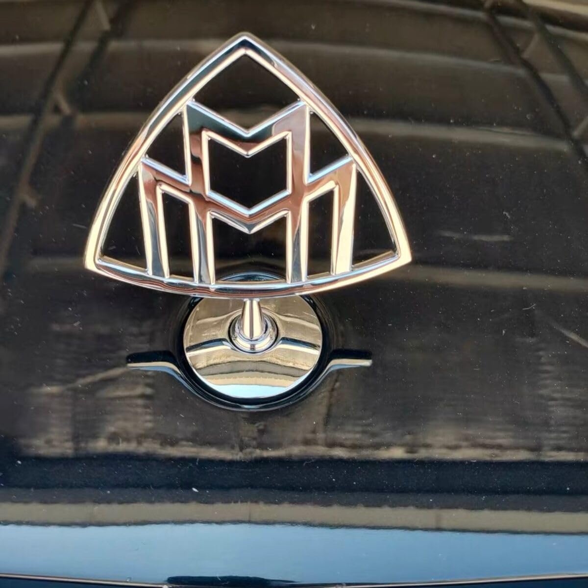 Hood Ament for Maybach Hood Emblem Badge for S400 S450 S500 S550 S560 S580 S600 S650 S Class W221 W222 W223 Accessories, Silver, MAB168