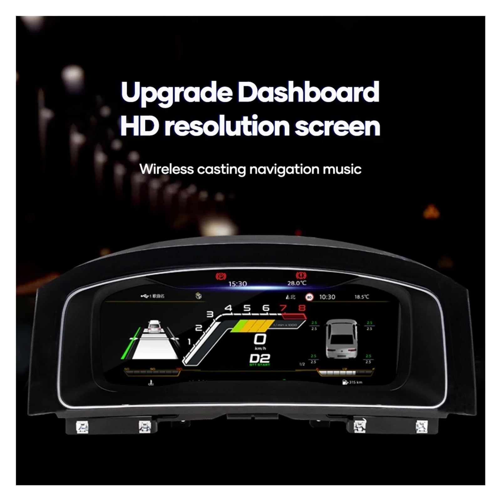Fit For VW Golf7 MK7 2013-2020 Coche Visualización en Pantalla | 12.3‘’ Lcd Digital Dashboard Cluster Years Radio Instrument Panel Cockpit