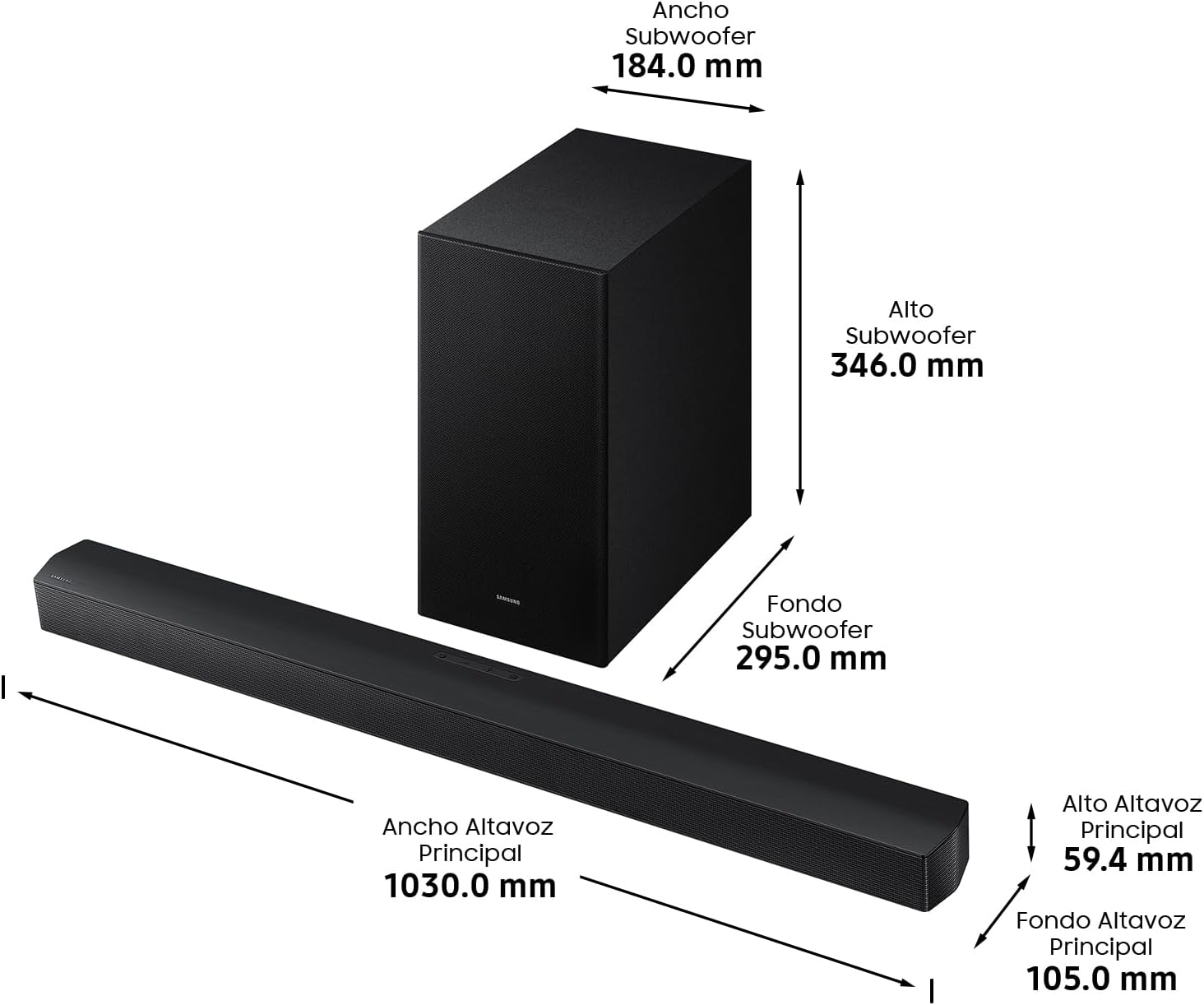 Samsung Barra de Sonido HW-B650F/ZF con Dolby Adio/DTS Virtual:X 3.1ch, Modo de Juego, Sonido Inteligente, conexión múltiple Bluetooth, Color Negro 7