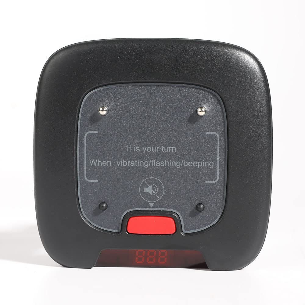 AGJ Restaurant Pager System Wireless Calling System 20 Pagers Beeper Buzzer Guest Customer Queue Pagers for Food Truck Church Nursery Clinic Coffee Shop with Buzzer Vibration Flash